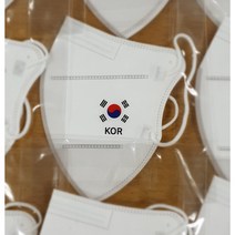 태극기 KOR 로고마스크- 2D 새부리형 에어리본 KF94 전사인쇄 OPP포장, 30매