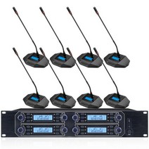 8-channel UHF wireless microphone system handheld microphone lavalier microphone is used for church, conference