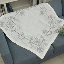 패턴 테이블 자수 매트 사각 테이블보 린넨 플라워, 4 본상품선택, 4 본상품선택, 4 본상품선택