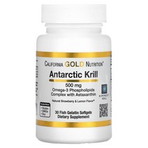 캘리포니아 골드 뉴트리션 오메가-3 인지질 복합체 천연 딸기 및 레몬 향 500 mg 30 소프트젤, 30 개
