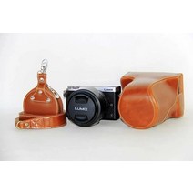 블랙/브라운/커피 디지털 카메라 가죽 케이스 커버 파나소닉 GX85 GX80 GX 85 80 Wth 보관 가방 하단 개방, [02] Brown