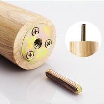 원목 스툴 고무나무 원형 M6/M8/M10 스크류 오크 가구 다리 유럽 스타일 원뿔 고무 나무 소파 테이블 캐비, 13 M8-12cm