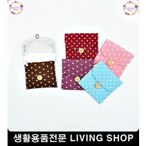 가방속생리대파우치 미니파우치 다용도파우치 샘플화장품정리 도트 패브릭
