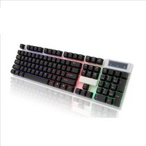 속기사 키보드 키보드 및 마우스 콤보 컴퓨터 유선 Usb 게임 플로팅 기계식 RGB USB 포트 데스크탑 노트북, 한개옵션2, 04 Black, 한개옵션1