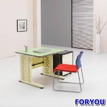 Foryou2794 일자형책상 컴퓨터책상 조립식책상 철제책상 책상 책장 책꽂이, 그린 블랙