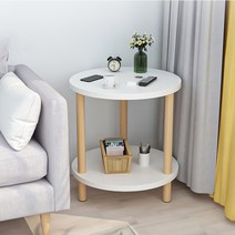 원형 사이드 테이블 2단