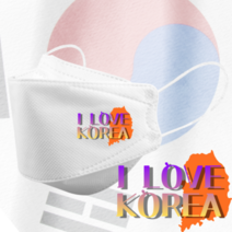 인쇄마스크 아이러브코리아 대한민국 태극기 마스크 25매 모델명 dki_31 KF94 3D입체형