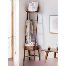 사다리 행거 선반 옷걸이대 원목 수건걸이 원룸 틈새, 본 모델