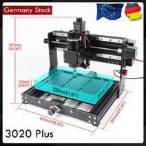 트리머 라우터 목재라우터 무선라우터 전기라우터 오프라인 컨트롤러로 업그레이드된 CNC 3020 타각기 3018 프로 DIY 레이저 조각기 목재 라우터 PCB 미니 밀링 머신, 4.No Offline Control - 220V