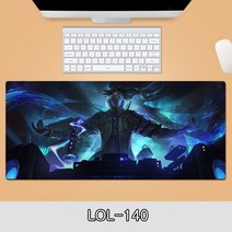 게이밍 장패드 롤 LOL 디자인 마우스 패드 79종 시리즈 리그 오브 레전드 장패드 3-4mm 두께, LOL-140, 800*300*3mm