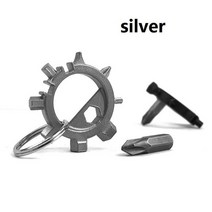 자전거 사이클링 수리 야외 멀티 도구 다기능 필립스 일자형 스크루 드라이버 다목적 고정, 02 Silver