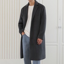 남자반코트 겨울 가을 패션 캐주얼 멋진 격자 무늬 재킷 청 의류 남성 하프 코트