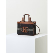 22FW 네이비 로고배색 울혼방 미니토트백 HIBA2F153N2