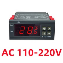 STC-1000 STC 1000 LED 디지털 온도 조절기 인큐베이터 컨트롤러 릴레이 난방 냉각 12V 24V 220V, 03 AC 110V-220V