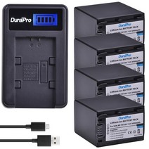 소니배터리 3900mah np-fv100 np fv100 배터리 및 충전기 소니 np fv30 fv50 fv60 fv70 pxw z90 x70 nex-vg30e hxr 호환, 4배터리 및 충전기