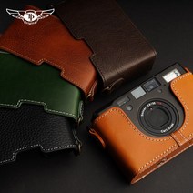 카메라 케이스 가방 소프트 하드 방수 캐리어 TP 오리지널 리얼 가죽 콘택트 T3 가죽케이스 CONTAX T2 Tix 카메라백 필름케이스 소가죽, 05 T3 베이스옐로우 브라운