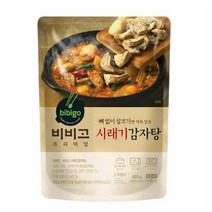 CJ더마켓 간편식 즉석식품 국레시피 탑티어 비비고 시래기 감자탕 국 탕 찌개 밀키트 460G, 18개