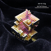 비스무트 크리스탈 천연 광석 무지개 빛 비스무트 원석 천연석 장식품 소품, 24 A8-92