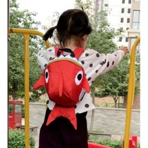 [지우프랜즈] 아기 유아 미아방지가방 돌아기가방 아기상어가방 백팩, 핫핑크