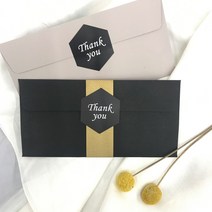 마음담는날 용돈 상품권 봉투+땡큐스티커+띠지 10개입 1세트, 검정set