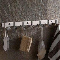 다루미 무타공 스테인리스 다용도 조리도구 욕실용품 걸이, 실버7구, 1개