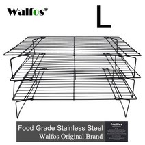 오븐렉 전자레인지 선반 스메그 우녹스 지에라 우드랙 수납형 walfos stainless steel non stick wire grid 베이킹 트레이 케이크 냉각 랙 오븐 주방, 리터 사이즈 3 레이어