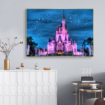 L.ONLINESHOP보석십자수 DIY 마법의 성 비즈공예 30 x 40cm 십자수도안 십자수실 십자수원단 프린트십자수 십자수아기신발 프렌치자수, default
