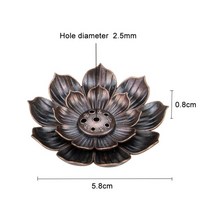 인센스 스틱 홀더 트레이 보관 청동 로터스 향 플레이트 백단향 향로 가정 요가 스튜디오 buddhism nasturtium 향 라인, s