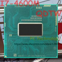I5750오리지널 인텔 코어 프로세서 I7 4600M QS 버전 QDTW CPU FCPGA946 2.90GHz3.60GHz L3 4M 듀얼, 한개옵션0