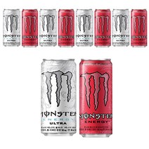 몬스터 에너지드링크 울트라(흰) + 파이프라인펀치(핑) 355ml x 24캔(반반) + 잇츠핫팩1개증정 (박스안심포장)몬스터캔
