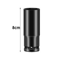 임팩렌치 전동공구 4/8cm 소켓 세트 임팩트 렌치 용 공압 공구 워크프로 헤드 확장 육각형 라이트 잭해머, Long, 8mm