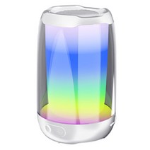 무선 블루투스5.0 스피커 카드 꽂기 LED 라이트 방수 중저음 아웃도어 오디오 블랙, NBY 8893흰색