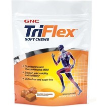 MSM GNC TriFlex 소프트 츄 식이유황 솔티드 카라멜맛 60개