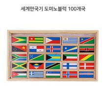 국기 국명 수도 학습놀이 세계만국기 도미노블럭 100p