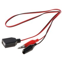 와이어 암컷 USB 커넥터 테스트 리드가있는 구리 악어 클립 C Crocodile C, 검은색