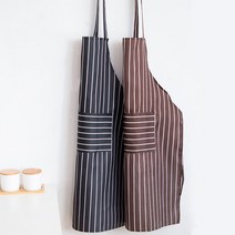 포르투나리빙 스트라이프앞치마, FREE/브라운, 상세페이지 참조