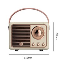 빈티지 뉴 레 트로 블루투스 무선 스피커 캠핑 조명 우드 매장용 레트로 사운드 메모리, 하얀