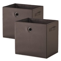 한샘 샘 폴리 수납정리 바스켓 대 2P, 브라운(2P)