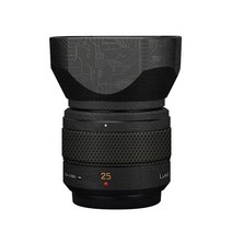뷰파인더 lumix 25 f1.4 렌즈 데칼 스킨 랩 커버 panasonic lumix leica dg summilux 25mm f1.4 asph 프리미엄 스티커, 판타지 블랙