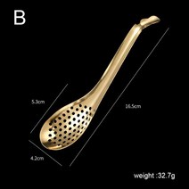 캐비어 스푼 스테인레스 스틸 소쿠리 주방 분자 요리 구멍 식기 달걀 노른자 도구, 02 B