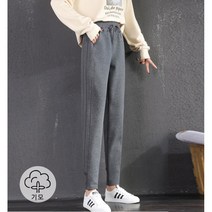 [오늘발송] 스타일아유 여성 포근한 절개 밍크 기모 조커팬츠 밴딩 트레이닝 밴딩바지 겨울