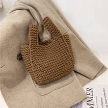 무지 손뜨개가방 핸드메이드 데일리 미니 니트 빈티지 손가방 미니핸드백