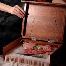 고급 한우 플레이팅 럭셔리 한식 오마카세 원목 스시, B