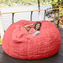 1인용 빈백 소파 원룸 의자 도서관 안락 독서 침대 거실 쿠션 Dropshipping, 로즈 레드 180x90cm