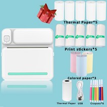 라벨기 라벨프린터 xprinter 미니 휴대용 열전사 포켓 사진 인쇄기 무선 bt 연결은 android ios 와 호환됩니다., 녹지 13개