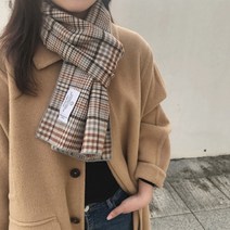 [드레스날다] [1 1] 빠져들어 남녀공용 배색 체크 숄 머플러 목도리