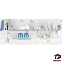 상부장 부착식 벽 고정 식기 건조대 정리대 설거지 1단 싱크대 선반형 녹슬지않는 주방 밥 그릇 건조 거치대 슬라이딩 모던 부착형