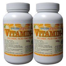 영국 DSM 분말 비타민C 300g 2통/다소미아, PE통 300g 2통