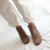 여성 스웨이드 앵글 미들부츠 겨울 패션 코디 신발