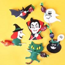 꼬마데코 할로윈 마녀와백작 사탕6세트(페이퍼6개+사탕6개)